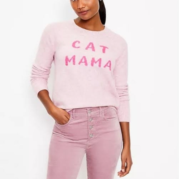 LOFT Cat Mama Sweater, size M - Picture 1 of 10